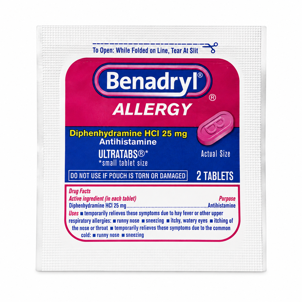 Benadryl Packet