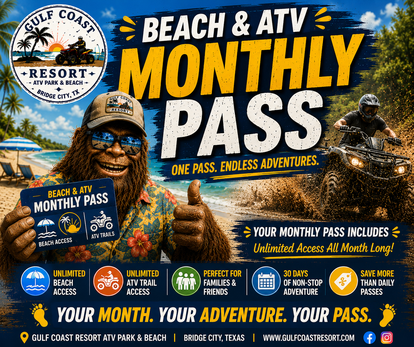 ATV & Beach Monthly Pass