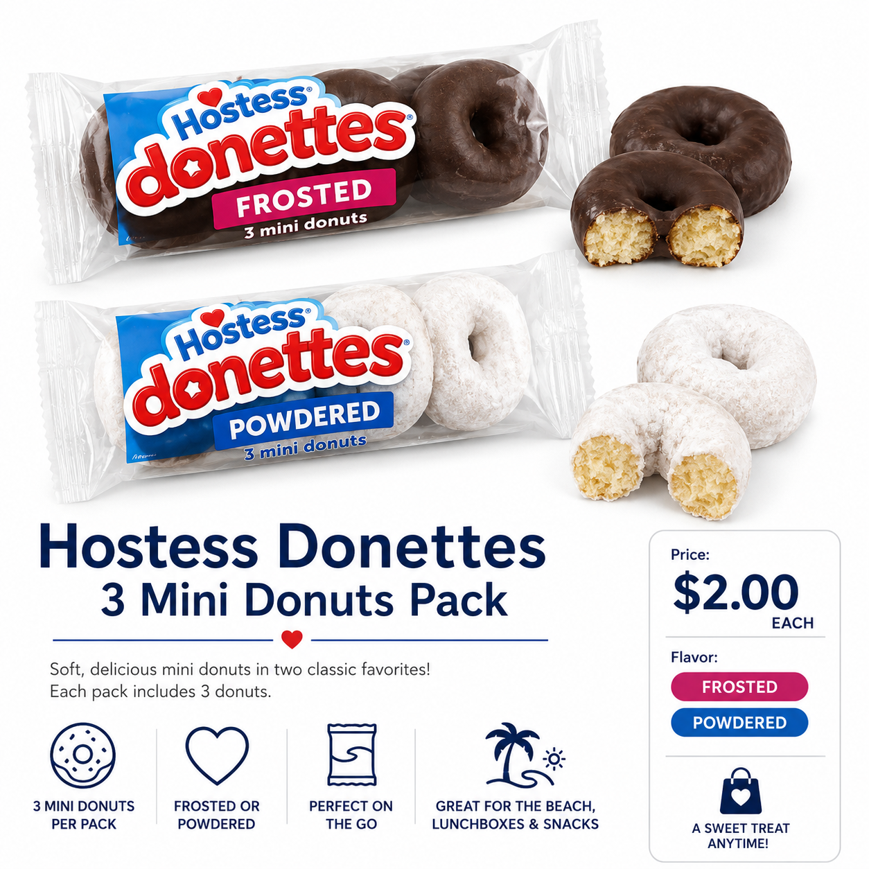 Hostess Donuts 3 Mini Pack