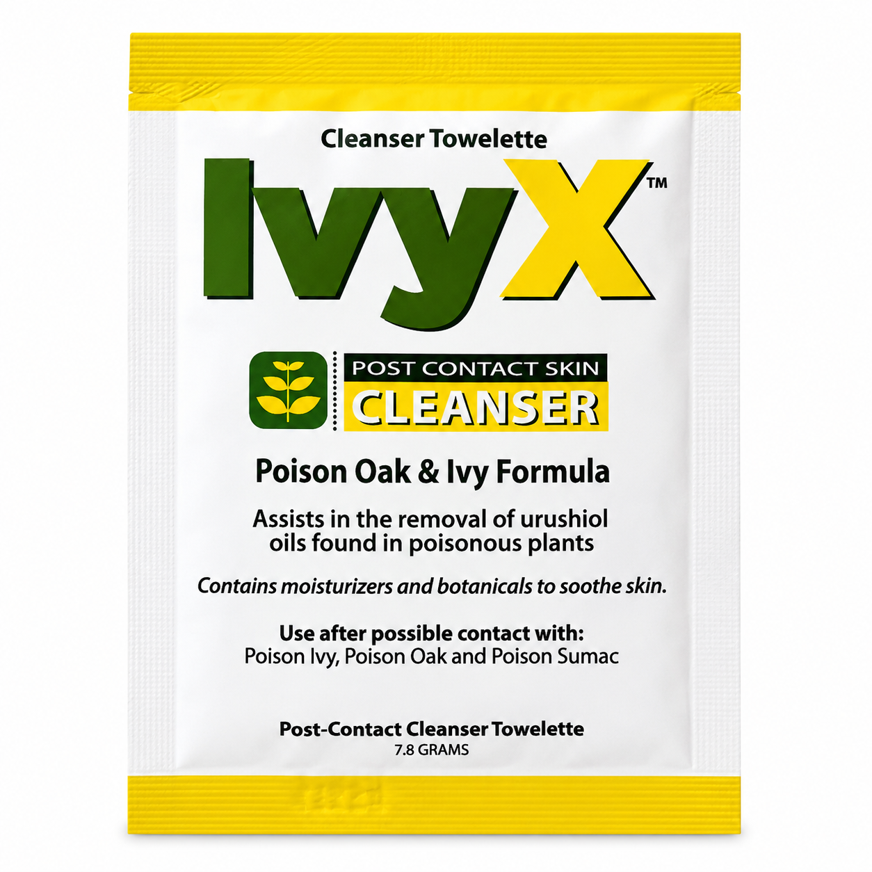 IvyX Post-Contact Poison Oak & Ivy Cleanser Towelette